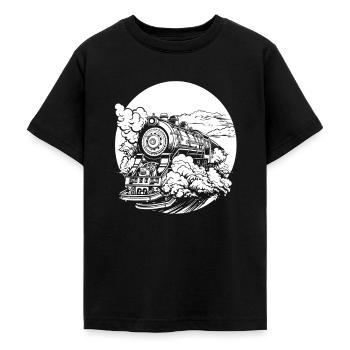 Zug - Teenager T-Shirt - Schwarz - Vorne - AI Model Teenager Male light (155cm)