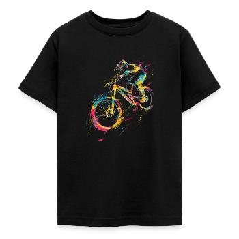 Mountainbiken - Teenager T-Shirt - Schwarz - Vorne - AI Model Teenager Male light (155cm)