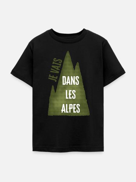 Ich fahre in die Alpen - Teenager T-Shirt - Schwarz