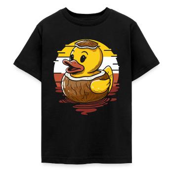 Süßer Entenküken auf Kokosnuss - T-shirt Ado - noir - Devant - AI Model Teenager Male light (155cm)