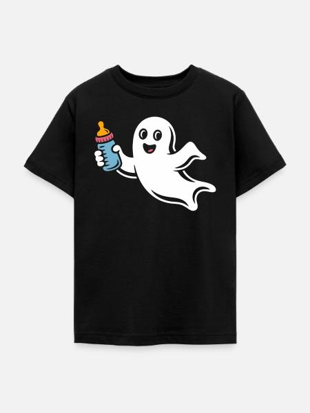 Fröhlicher Geist mit Fläschchen - Teenager T-Shirt - Schwarz