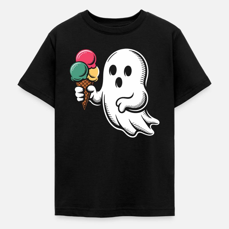 Fantôme avec glace - T-shirt Ado - noir