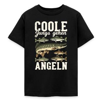Angeln Angler Fischer Fisch Lustiges Angler Spruch - Teenager T-Shirt - Schwarz - Vorne - AI Model Teenager Male light (155cm)