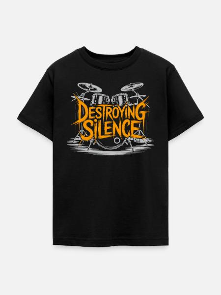 Schlagzeuger Drumset Design - Teenager T-Shirt - Schwarz