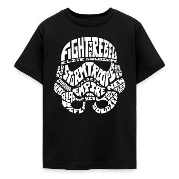 Star Wars Fight The Rebels Soldaten Helm Weiß - Teenager T-Shirt - Schwarz - Vorne - AI Model Teenager Male light (155cm)