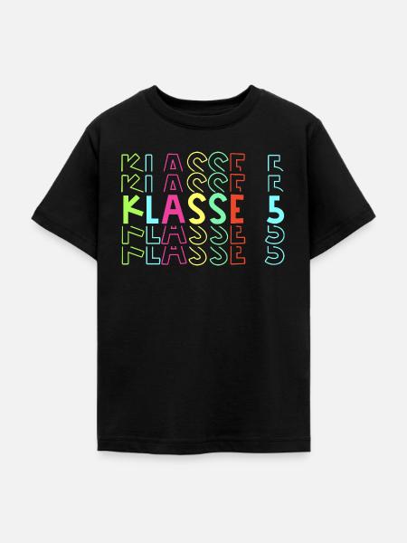 Klasse 5 neon - Teenager T-Shirt - Schwarz