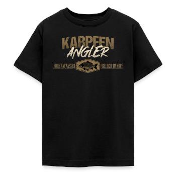 Karpfen Angler - Teenager T-Shirt - Schwarz - Vorne - AI Model Teenager Male light (155cm)