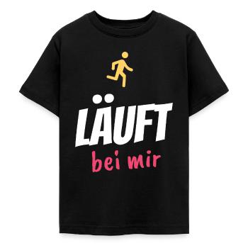 Läuft bei mir – Jugendsprache Spruch - Teenager T-Shirt - Schwarz - Vorne - AI Model Teenager Male light (155cm)