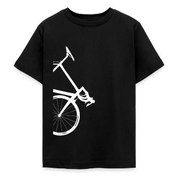super vélo de route - T-shirt Ado - noir - Devant - AI Model Teenager Male light (155cm)