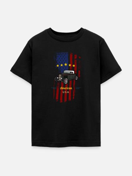 American Hot Rod - Teenager T-Shirt - Schwarz