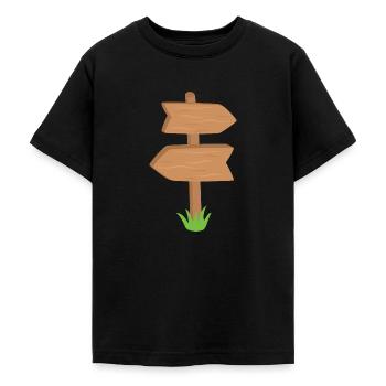 Wegweiser Wandern - Teenager T-Shirt - Schwarz - Vorne - AI Model Teenager Male light (155cm)
