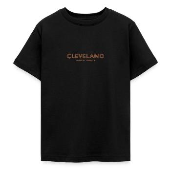 USA Stadt Koordinaten - Cleveland - Teenager T-Shirt - Schwarz - Vorne - AI Model Teenager Male light (155cm)