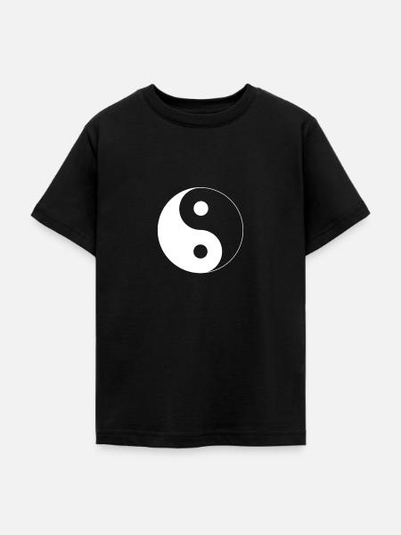 Ying Yang - Teenager T-Shirt - Schwarz