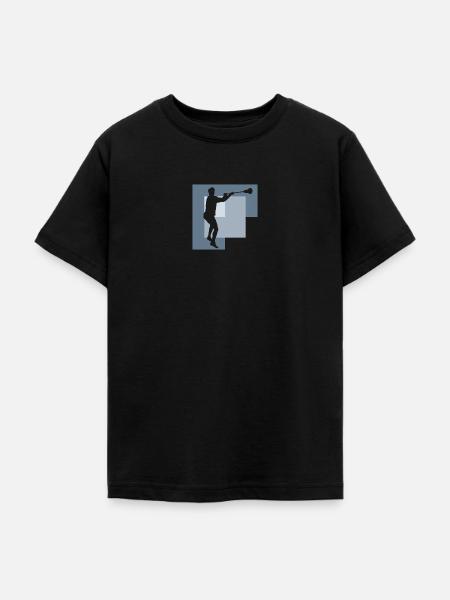Lacrosse Crosse Lacrosseschläger - Teenager T-Shirt - Schwarz