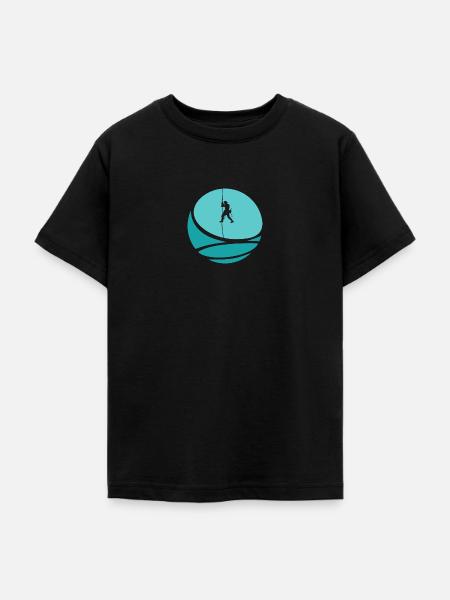Alpinist Kletterer Seilklettern - Teenager T-Shirt - Schwarz