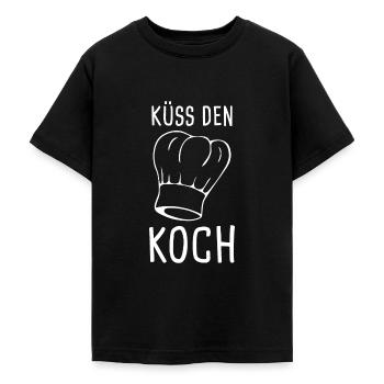 Küss den Koch - Küchenmeister - Teenager T-Shirt - Schwarz - Vorne - AI Model Teenager Male light (155cm)