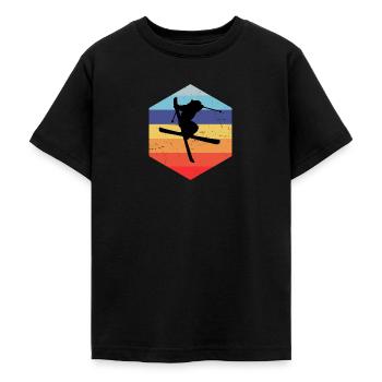 Slopestyle Damen Freestyle Ski Ski Freestyle - Teenager T-Shirt - Schwarz - Vorne - AI Model Teenager Male light (155cm)