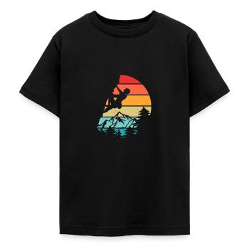 Trad Climbing Bouldering - Teenage T-Shirt - black - Front - AI Model Teenager Male light (155cm)