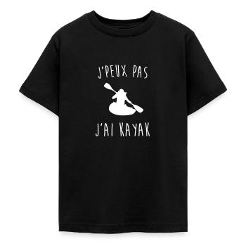 j'peux pas j'ai kayak - T-shirt Ado - noir - Devant - AI Model Teenager Male light (155cm)