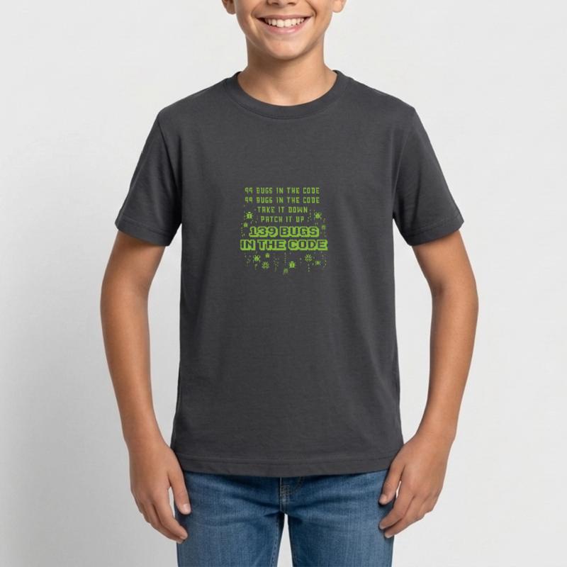 99 Bugs im Code Programmer Source Coding Desig Teenager T-Shirt