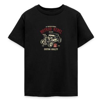 Hot Rod Rebel 2 - T-shirt tonåring - svart - Fram - AI Model Teenager Male light (155cm)