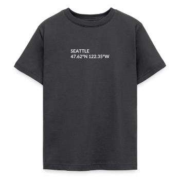 Seattle Washington USA Koordinaten - Teenager T-Shirt - Dunkelgrau - Vorne - AI Model Teenager Male light (155cm)