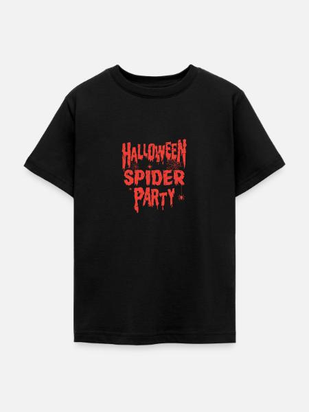HALLOWEEN SPIDER PARTY - Teenager T-Shirt - Schwarz