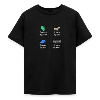 to warm my heart (Bach) - Teenage T-Shirt - black - Front - AI Model Teenager Male light (155cm)