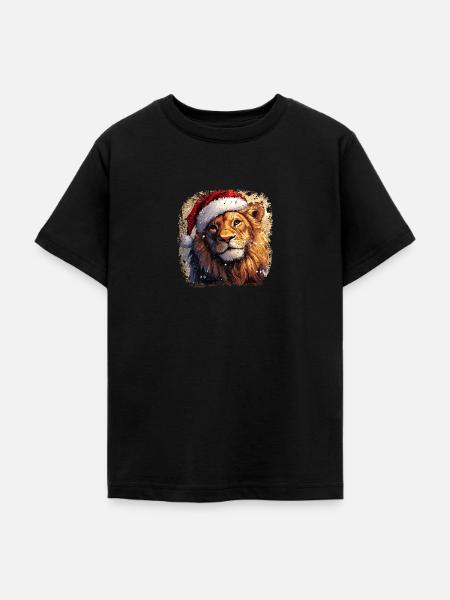 Löwen Weihnachten / Weihnachtsmann Löwe - Teenager T-Shirt - Schwarz
