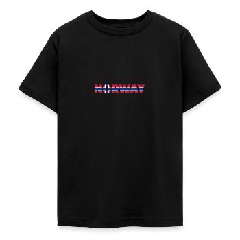Norway - Teenage T-Shirt - black - Front - AI Model Teenager Male light (155cm)