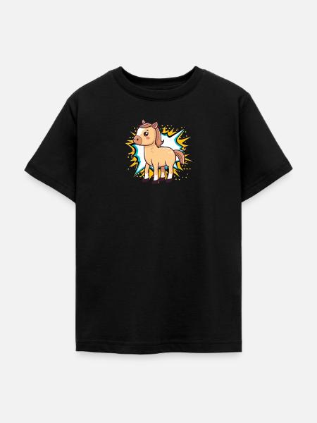 Pferde Galopp - Teenager T-Shirt - Schwarz
