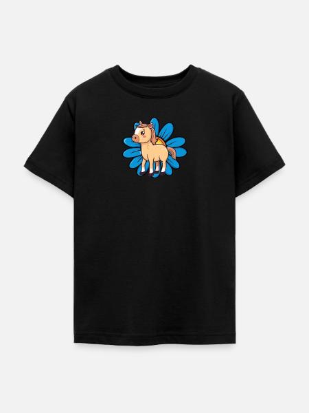 Pferde Wildpferd - Teenager T-Shirt - Schwarz