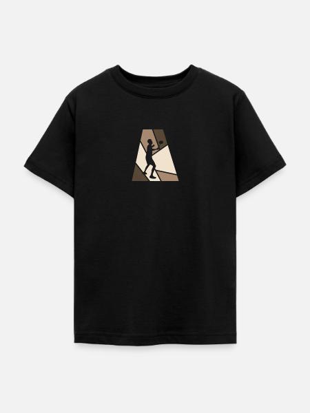 Drop Badmintonspieler Smash - Teenager T-Shirt - Schwarz