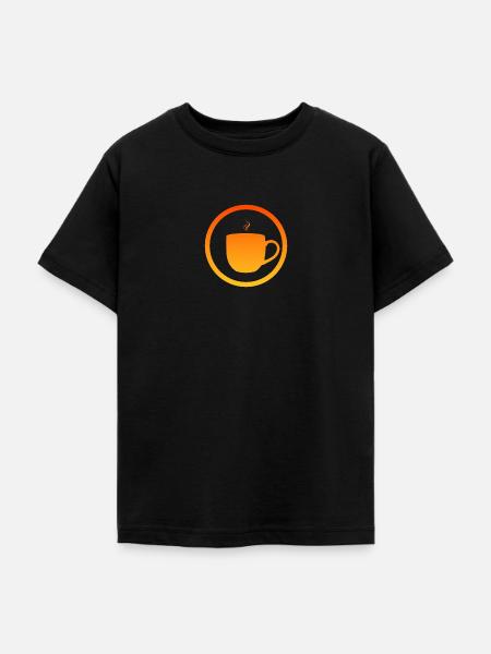 Kaffee Becher Cappuccino - Teenager T-Shirt - Schwarz