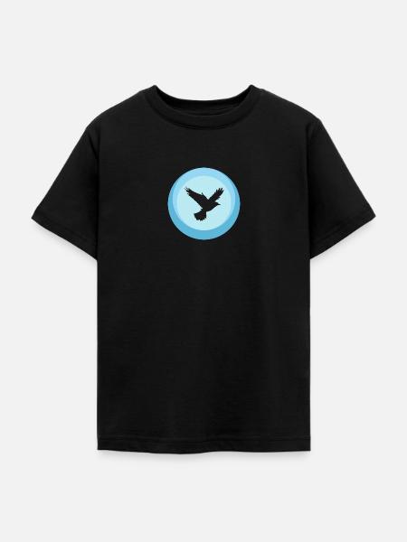 Tier Vogelschwarm Vogel - Teenager T-Shirt - Schwarz