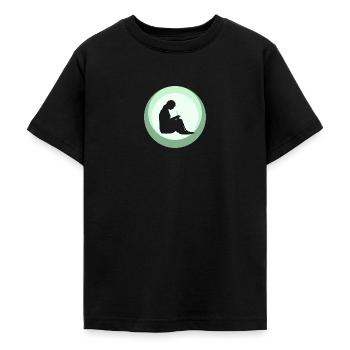 Häkeln Nadel Wolle - Teenager T-Shirt - Schwarz - Vorne - AI Model Teenager Male light (155cm)