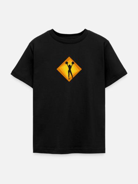 Cheerleader Bommel Mädchen - Teenager T-Shirt - Schwarz