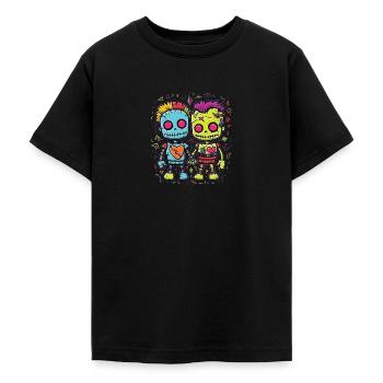Découvrez le monde amusant de la mode des poupées vaudou - T-shirt Ado - noir - Devant - AI Model Teenager Male light (155cm)