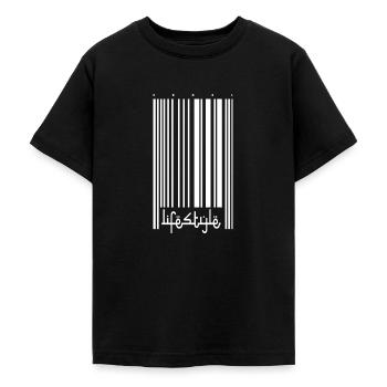 COLLECTION REBEL LIFESTYLE BLANC - T-shirt Ado - noir - Devant - AI Model Teenager Male light (155cm)