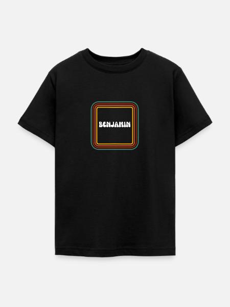 Retro-Name Benjamin - Teenager T-Shirt - Schwarz