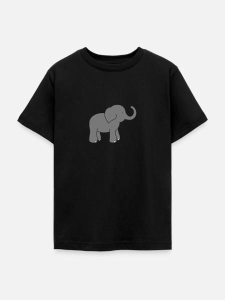 Elefant - Teenager T-Shirt - Schwarz