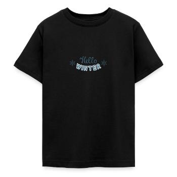 Hallo Winter - Winterliche Begrüßung - Teenager T-Shirt - Schwarz - Vorne - AI Model Teenager Male light (155cm)