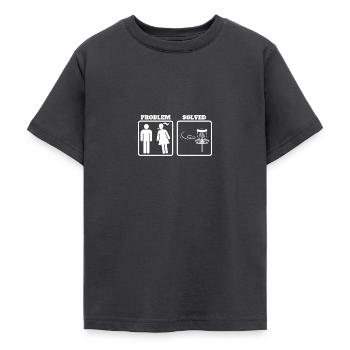 Drôle de Disc Golf Frisbee Cadeau - T-shirt Ado - charbon - Devant - AI Model Teenager Male light (155cm)