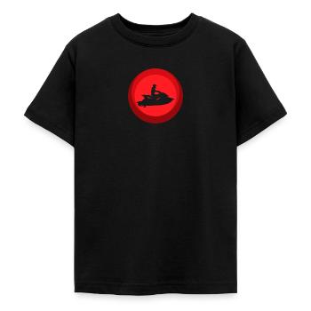 Sports nautiques Motoneiges - T-shirt Ado - noir - Devant - AI Model Teenager Male light (155cm)