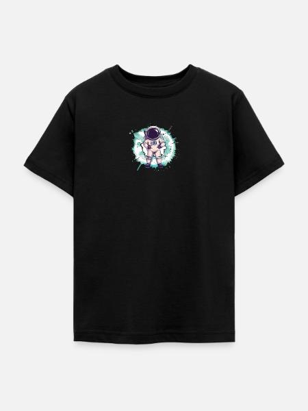 Astronaut Spaceman Raumschiff - Teenager T-Shirt - Schwarz