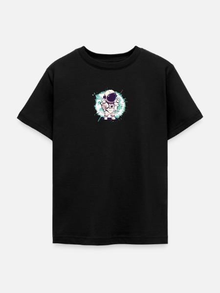 Astronaut Raumfahrt - Teenager T-Shirt - Schwarz