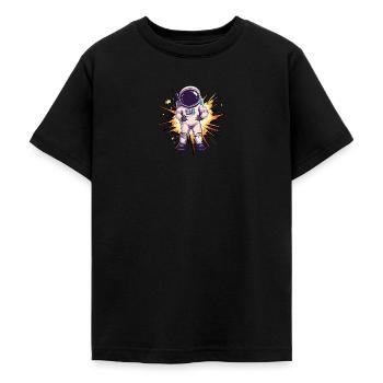 Astronaut Spaceship - Teenage T-Shirt - black - Front - AI Model Teenager Male light (155cm)