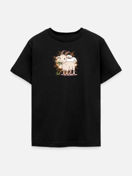 Ziege Ziegenbock Steinbock - Teenager T-Shirt - Schwarz