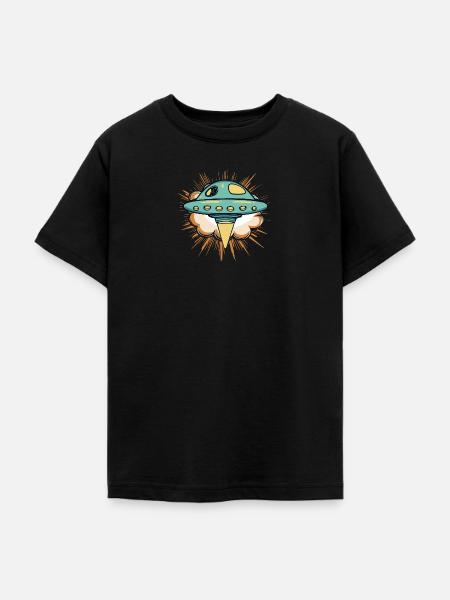 UFO Scifi Invasion - Teenager T-Shirt - Schwarz