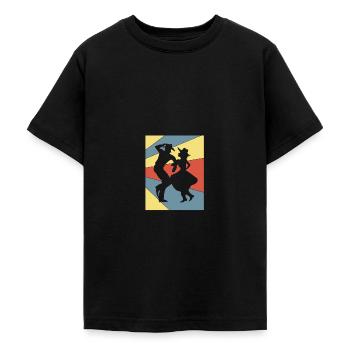 Square Dance - Teenage T-Shirt - black - Front - AI Model Teenager Male light (155cm)